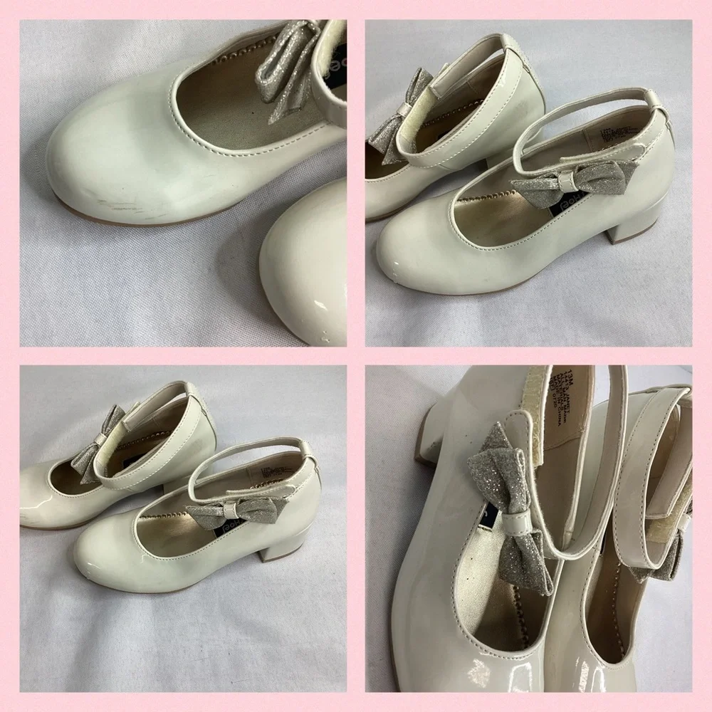 Kids Beige Mary Jane Shoes